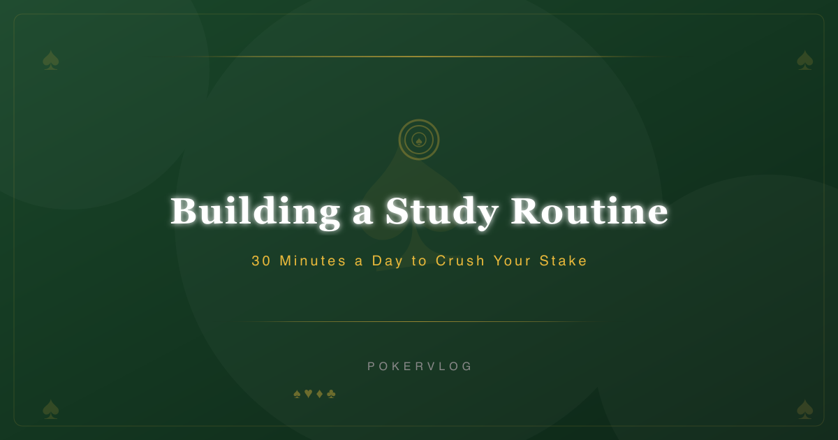 Building a Study Routine: 30 Minutes a Day to Crush Your Stake