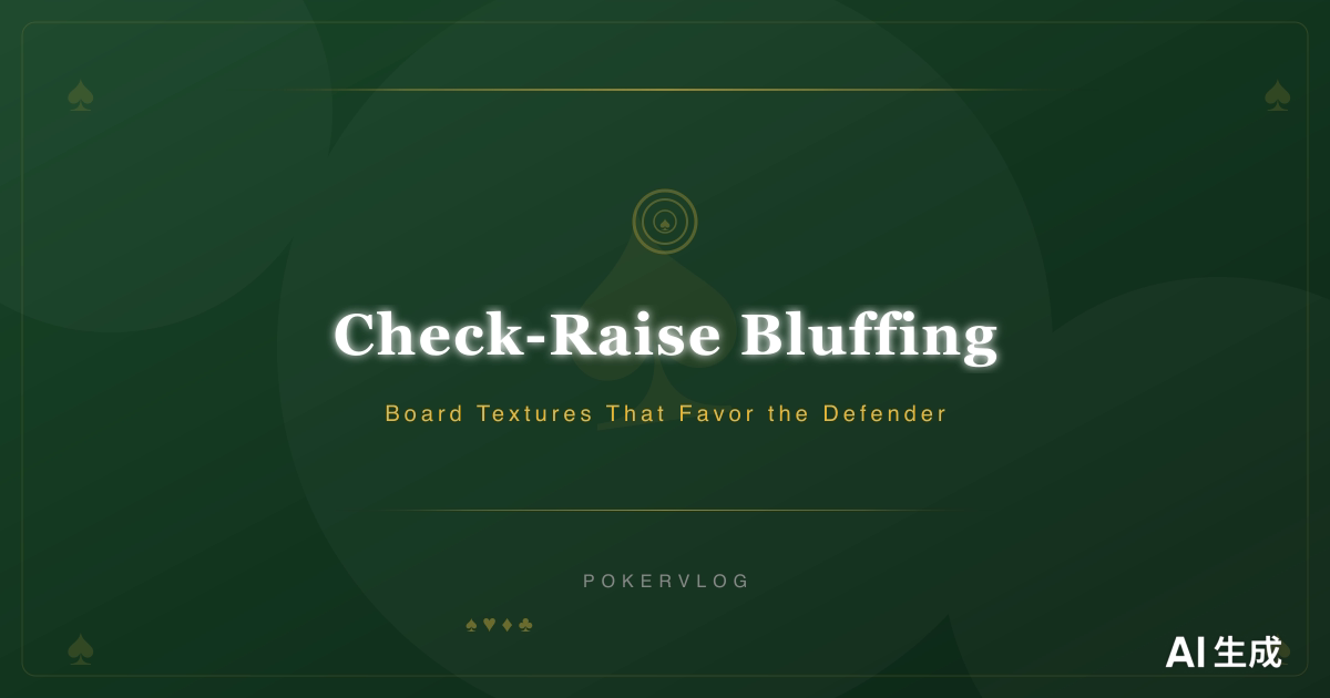 Check-Raise Bluffing: Board Textures That Favor the Defender