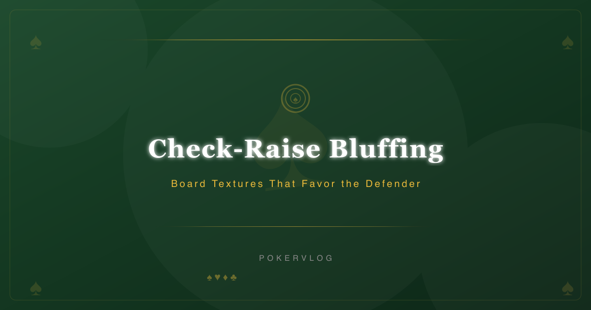 Check-Raise Bluffing: Board Textures That Favor the Defender