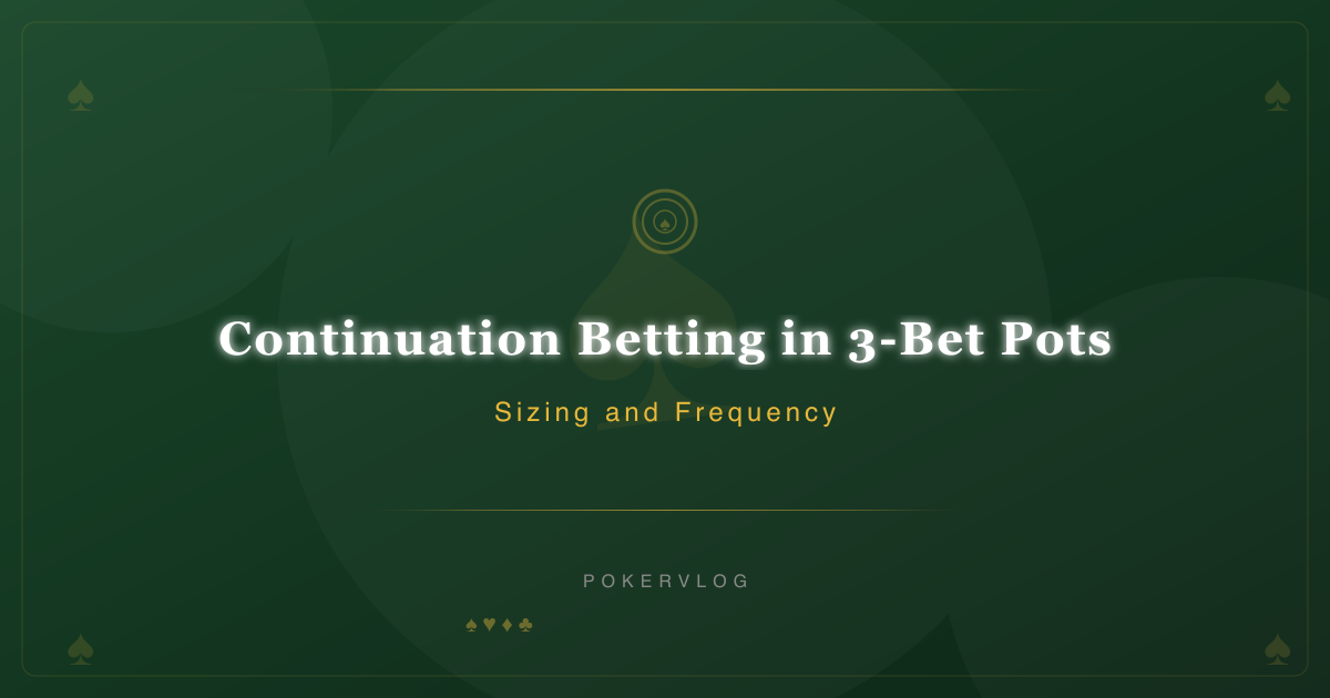 Continuation Betting in 3-Bet Pots: Sizing and Frequency