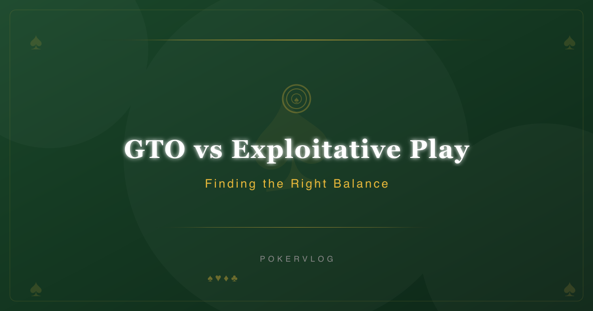 GTO vs Exploitative Play: Finding the Right Balance