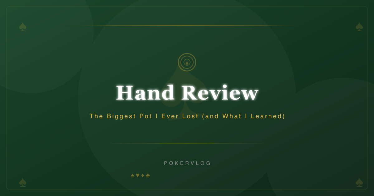 Hand Review: The Biggest Pot I Ever Lost (and What I Learned)