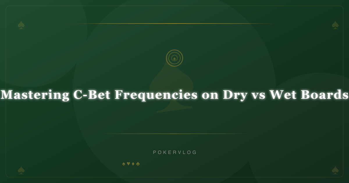 Mastering C-Bet Frequencies on Dry vs Wet Boards