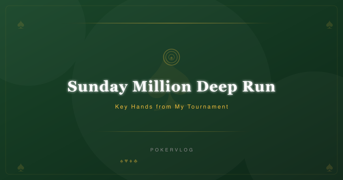 Sunday Million Deep Run: Key Hands from My Tournament